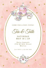 Classic tea set - Party Invitation